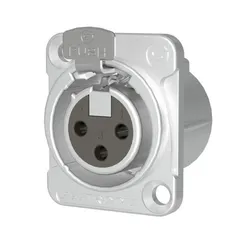 Seetronic MK3F2C Панельный разъём XLR тип D, "мама", 3-контактный. Контакты - покрытие серебро.
