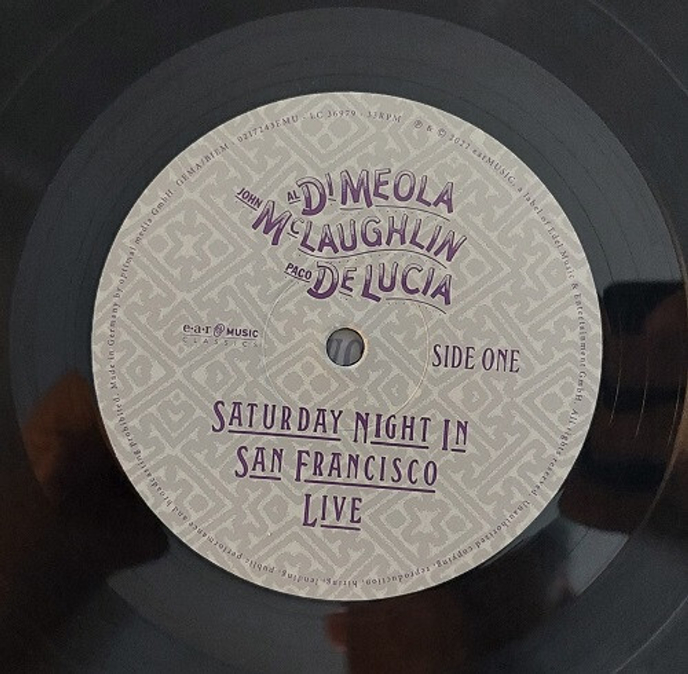 Al Di Meola, John McLaughlin, Paco De Lucia / Saturday Night In San Francisco (LP)