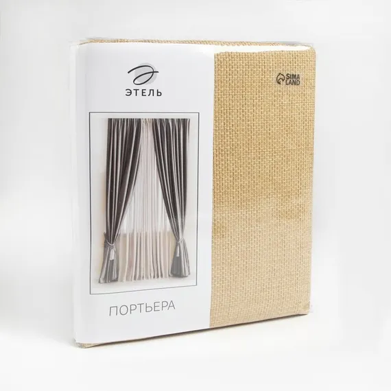 Штора портьерная &quot;Этель&quot; без держателя 135х270 Рейнбоу, цвет бежевый