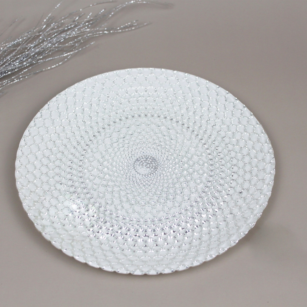 Тарелка 21см «Серебряное кружево»