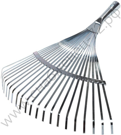 RACO 450 мм, 22 плоских зубца, усиленные, гальваническое покрытие, веерные грабли (4231-53/732)