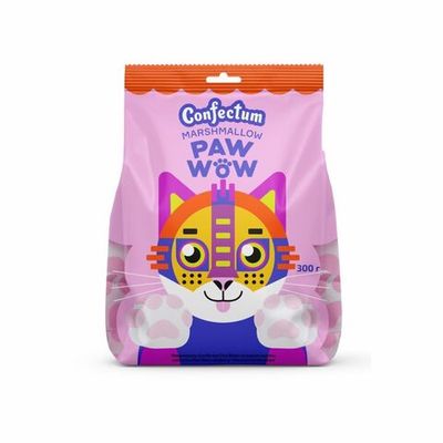 Маршмеллоу "Confectum Paw Wow" со вкусом малины, 300гр х 8шт