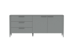 Тумба Type 3 ящика 2 двери L (серый)
