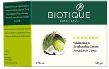 Крем для лица осветляющий Biotique Bio coconut, 50 г