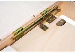 Стол Матис 110(150)х90х76 молочный / золото