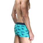 Бирюзовые трусы-боксеры с принтом в виде крабов (Размер: L) (Цвет: бирюзовый)