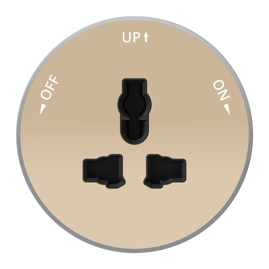 MULTITRACK Розетка универсальная круглая 13 А/250 В ПЕСОЧНЫЙ