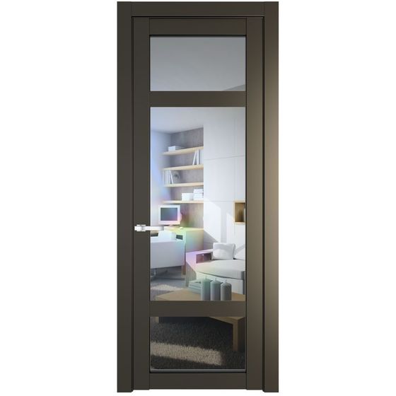 Межкомнатная дверь эмаль Profil Doors 2.3.2PD перламутр бронза стекло прозрачное