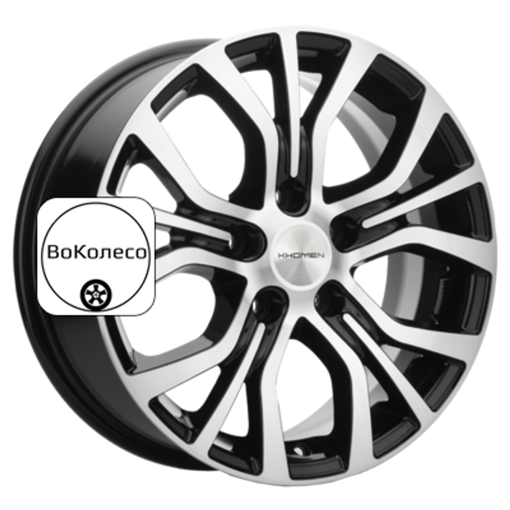 6,5x16/5x114,3 ET45 D54,1 KHW1608 (Geely Coolray) Black-FP Khomen Wheels