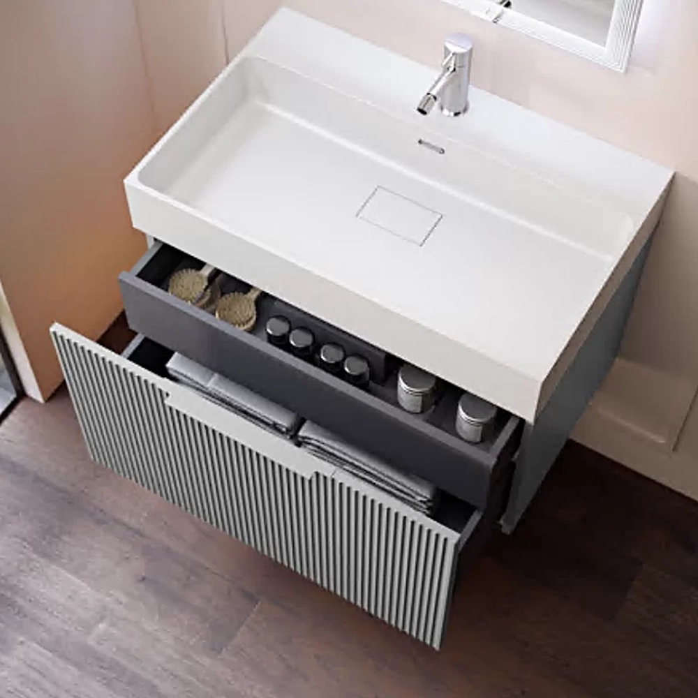 Тумба с раковиной Cezares Premium Plisse 51х45 Grigio nuvola