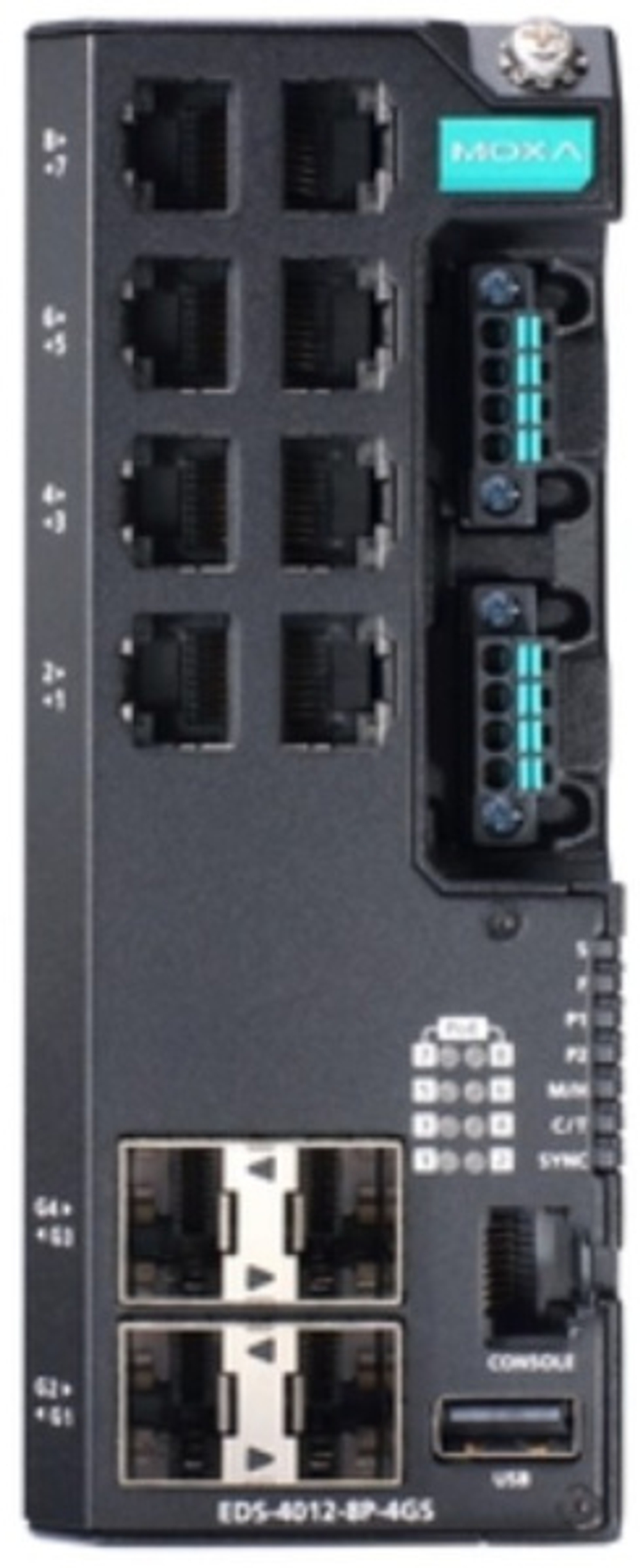 Коммутатор управляемый MOXA EDS-4012-8P-4GS-LVB-T