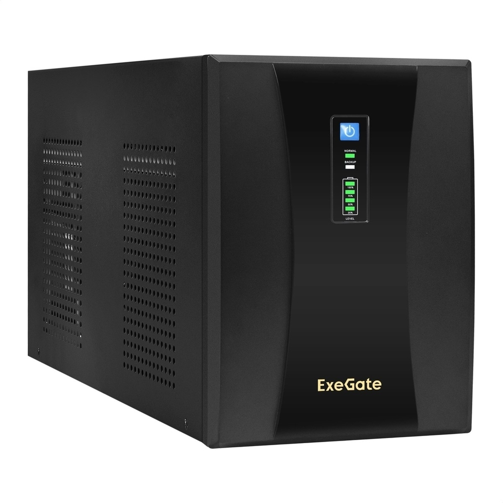 Источник бесперебойного питания Exegate EX292615RUS ИБП ExeGate SpecialPro UNB-3000.LED.AVR.2SH.4C13.RJ.USB &lt;3000VA / 1800W,LED, AVR,2*Schuko+4*C13,RJ45 / 11,USB, металлический корпус, Black&gt;