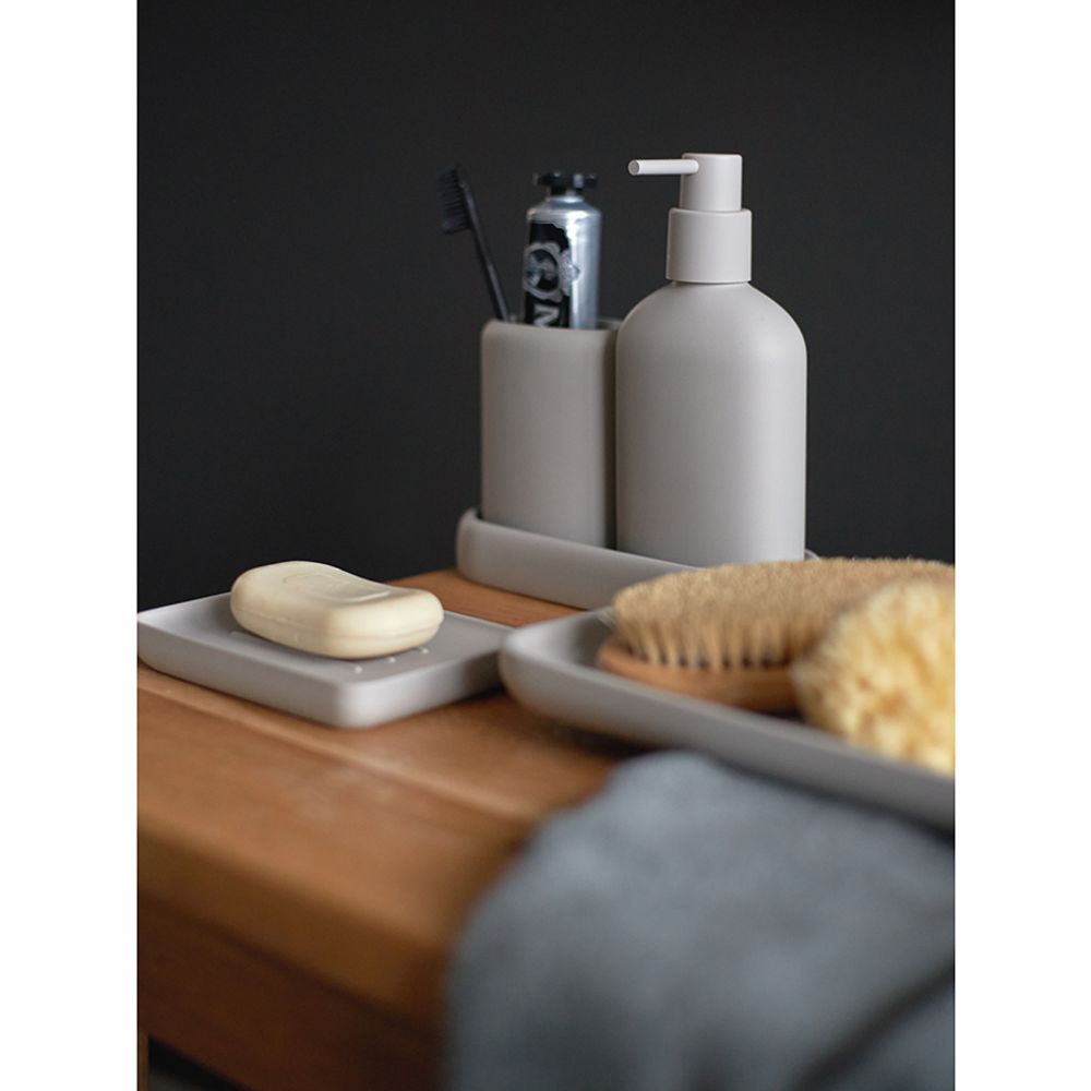 Стакан для зубных щеток Slim, светло-серый