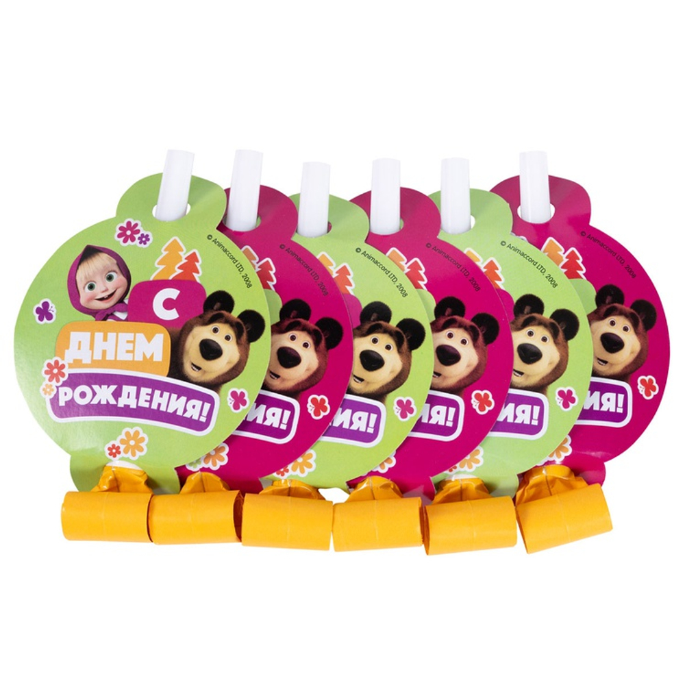 Купить языки-гудки Маша и Медведь 6 шт