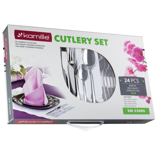 Набор столовых приборов 24 предмета Kamille KM-5200S из нержавеющей стали