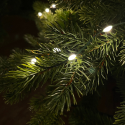 Гирлянда Хвост на зеленом проводе белый свет 160см 256 ламп 8 функций Luca Lighting