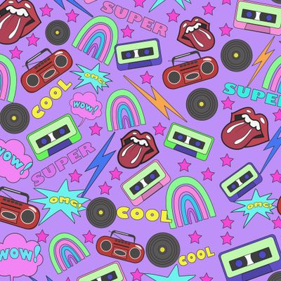 pop art на сиреневом