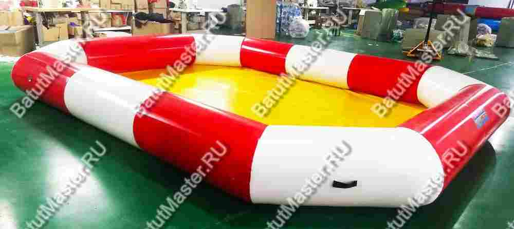 Надувной бассейн "Полосатик" 5*4*0.5 м, желтое дно