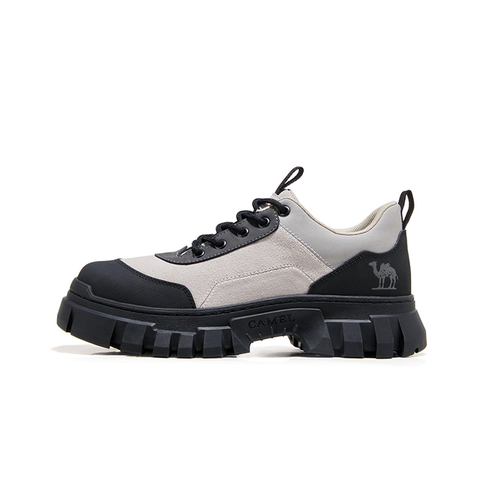 CAMEL Work Boots Men"s Low top Light Gray/Dark Gray