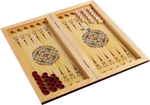 Набор 2 игры с доской "Лев" ( шашки, нарды), игральная доска 60 x 60 см. SA-42806