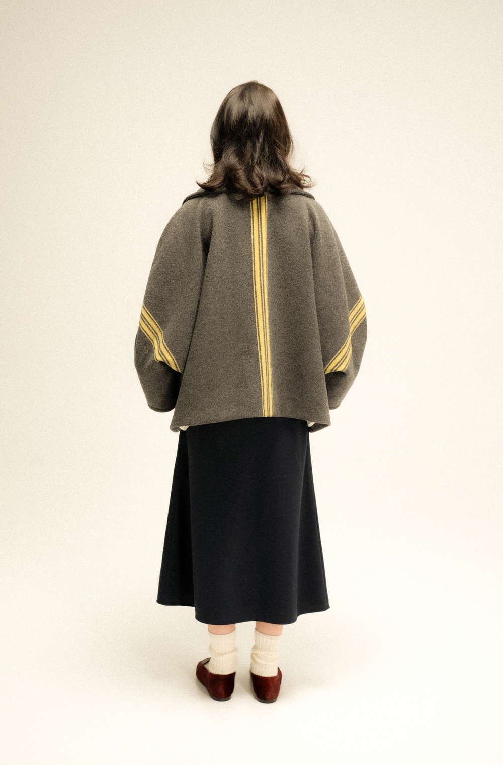 Пальто с широким воротом