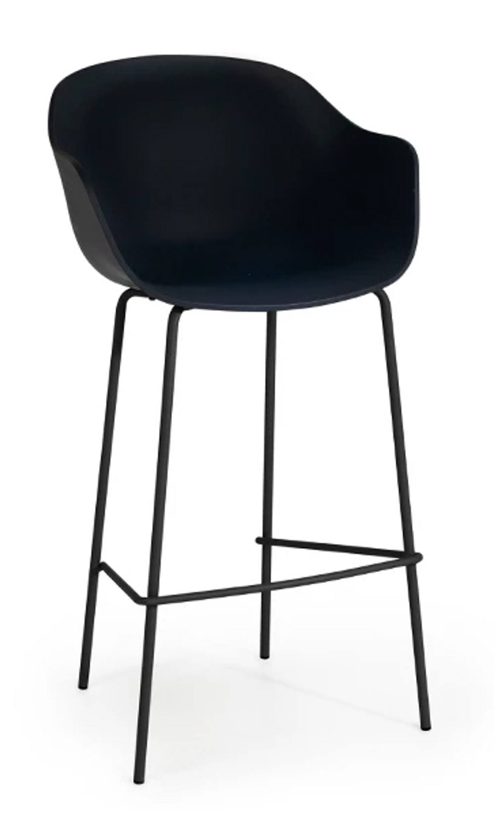 Кресло барное пластиковое Papatya Globe-K Bar, тортора, серый