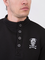 Свитшот-гимнастёрка Варгградъ мужской чёрный "1915" с начёсом