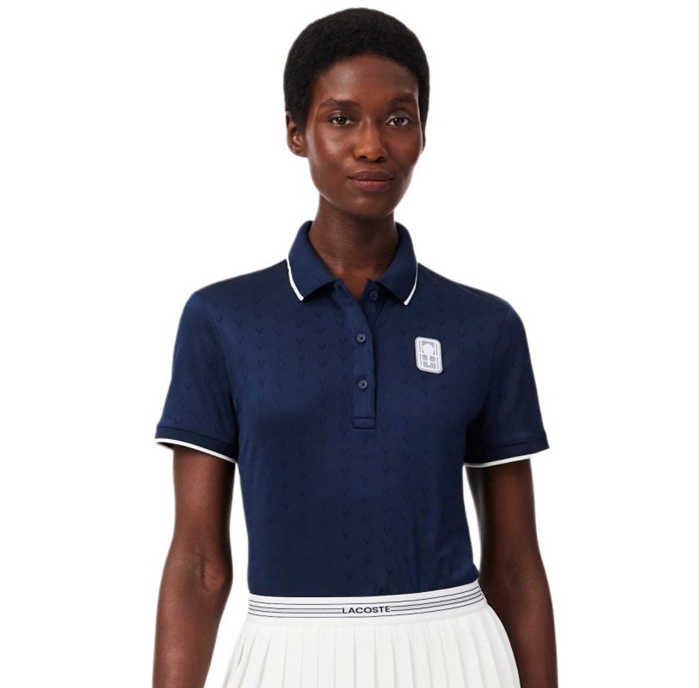 Женское поло Lacoste Tennis Heritage Ultra Dry Stretch - navy blue
