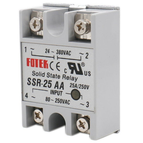 Твердотельное Реле SSR-25AA 25A  Управление AC Relais 80-250V к 24-380V