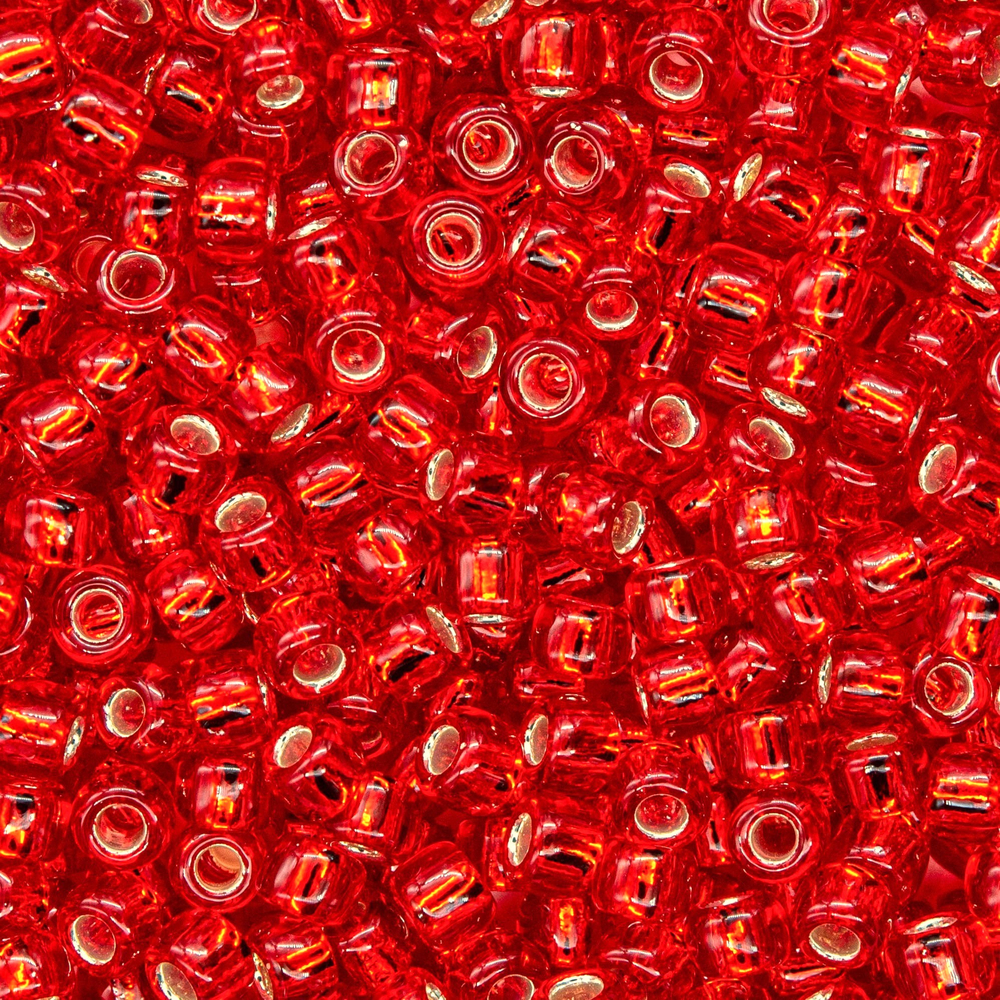 Японский бисер TOHO Round 8/0 (№25B), с внутренним серебрением, прозрачный