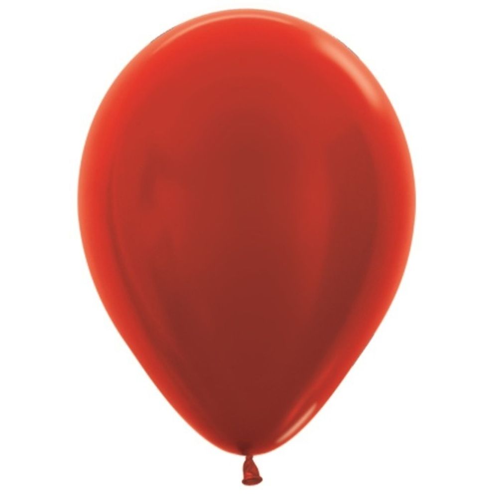 Воздушные шары Sempertex, цвет 515 металлик, красный, 100 шт. размер 5&quot;