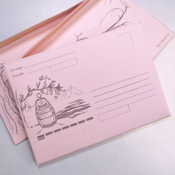 Авторский почтовый конверт с фонарём