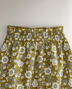 ZARA HOME ДЕТСКИЕ БРЮКИ С ЦВЕТОЧНЫМ ПРИНТОМ, ЗЕЛЕНЫЙ