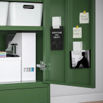 Шкаф с дверцами и ящиками - IKEA IDÅSEN/IDASEN/ИДОСЕН ИКЕА, 119х47х80 см, зеленый