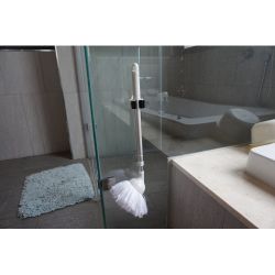 Держатель СИЛА SSH10-S1S-12 для инвентаря на силиконовом креплении 10х10 см нагрузка 2,5 кг хром серебристый