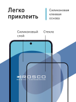 Защитное стекло ROSCO для Samsung Galaxy S24 (арт.SS-S24-FSP-GLASS-BLACK )