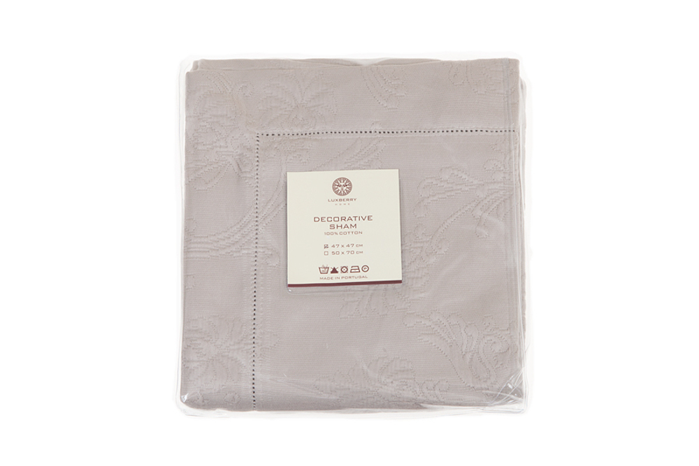 Элитная наволочка декоративная Country с мережкой умбра от Luxberry Португалия
