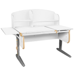 Растущая парта с задней закрытой и боковой полками Дэми СУТ 25-02-Б1НЗ (1500×880 мм)