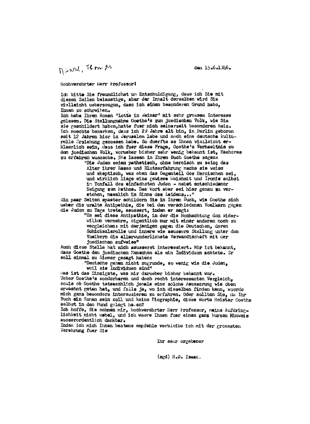 Thomas Mann Collection | Thomas Mann