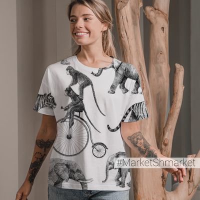 Футболка женская стандарт с принтом 