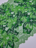 Кружево эластичное зелёное К625