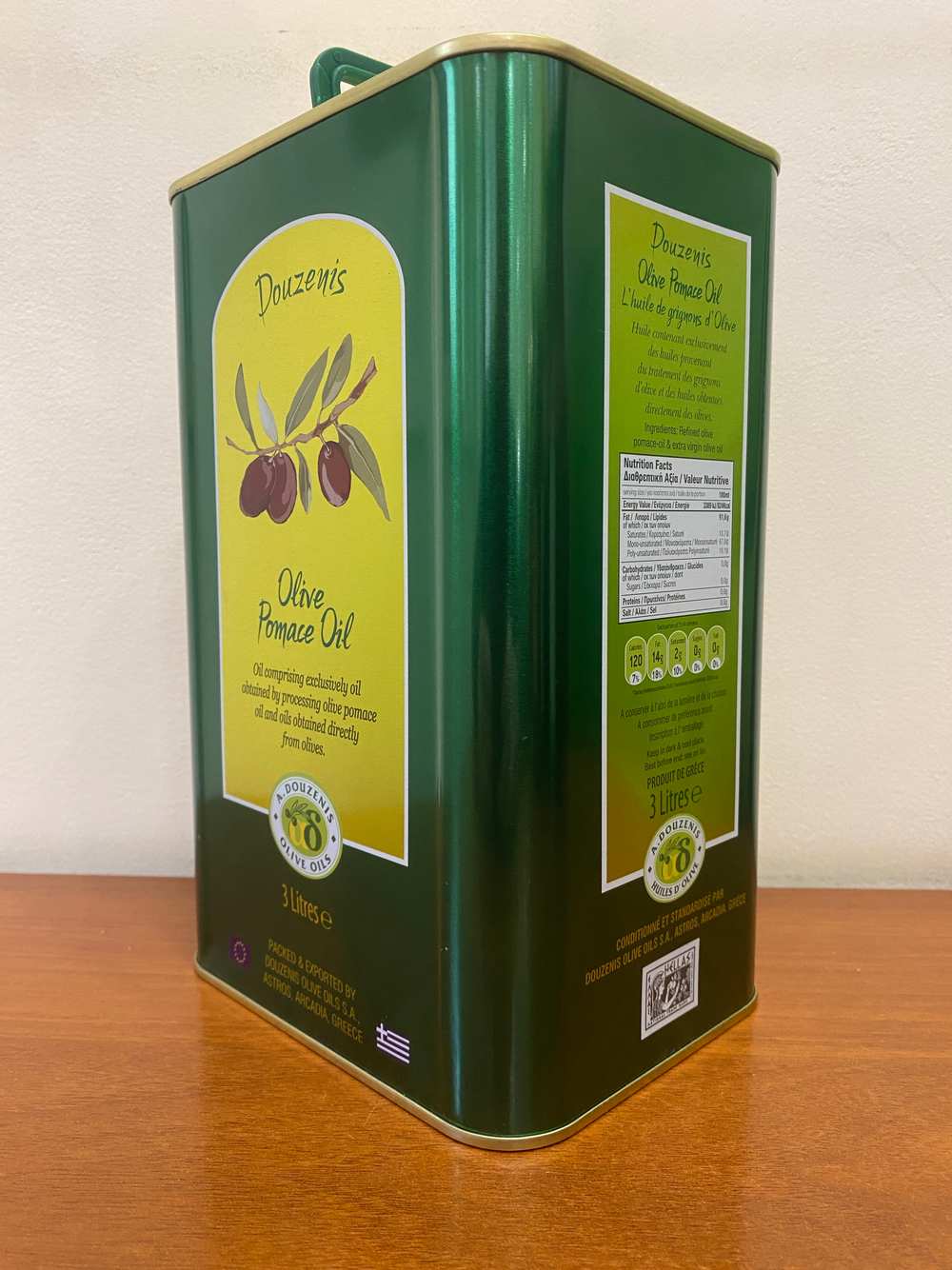 Оливковое масло рафинированное Douzenis 3л, ж/б, Греция