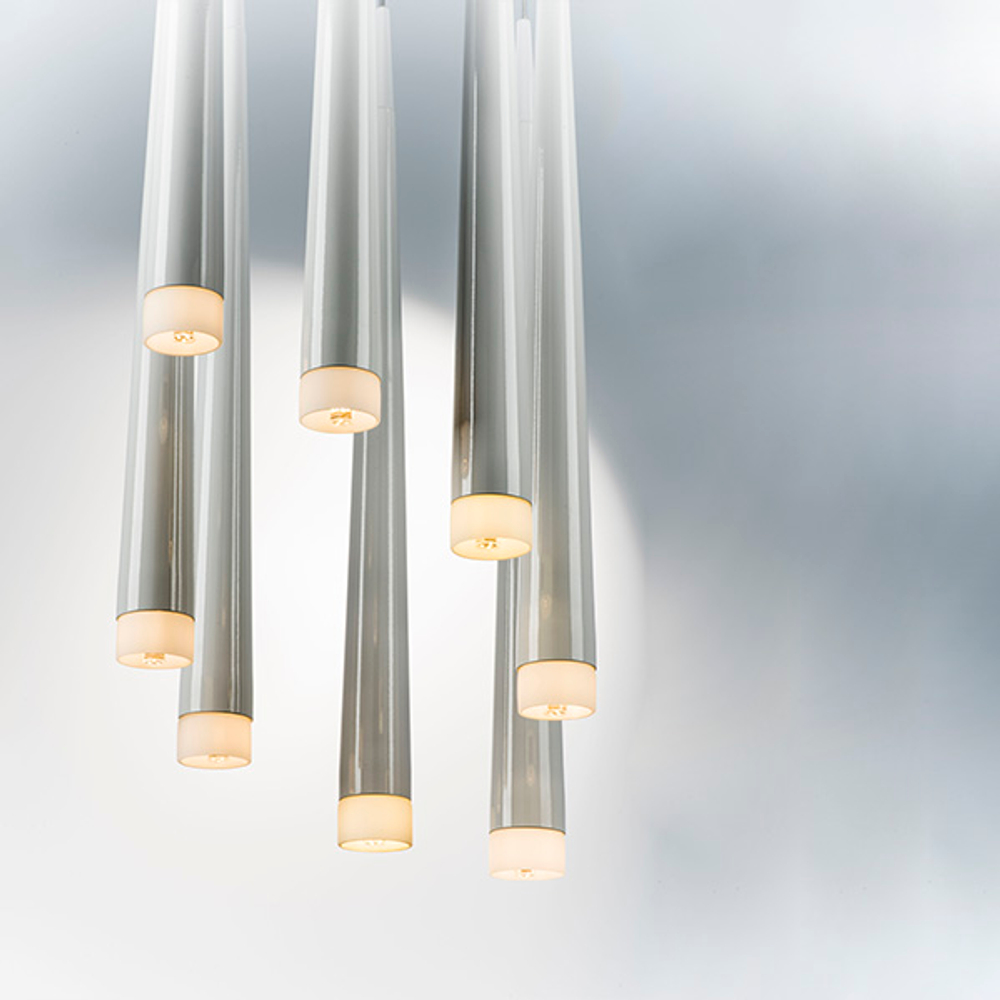 807086 Подвес PUNTO 8х25W G9 ХРОМ/БЕЛЫЙ