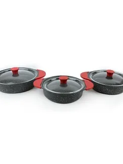 Набор из 3-х кастрюль: d=16, 18, 20 см