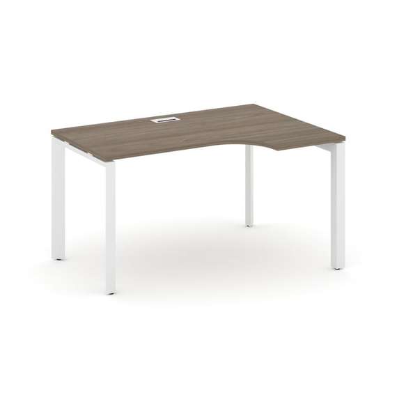 Style Project Стол рабочий эргономичный SN-59P.SPA-022(R) Вяз Благородный/Металл Белый/Белый Заглушк