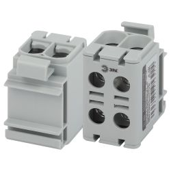 Клемма силовая вводная КСВ ЭРА NO-224-137 двойная (KE66) 6-50 мм2 серая L | Клеммы силовые вводные КСВ, КВМ