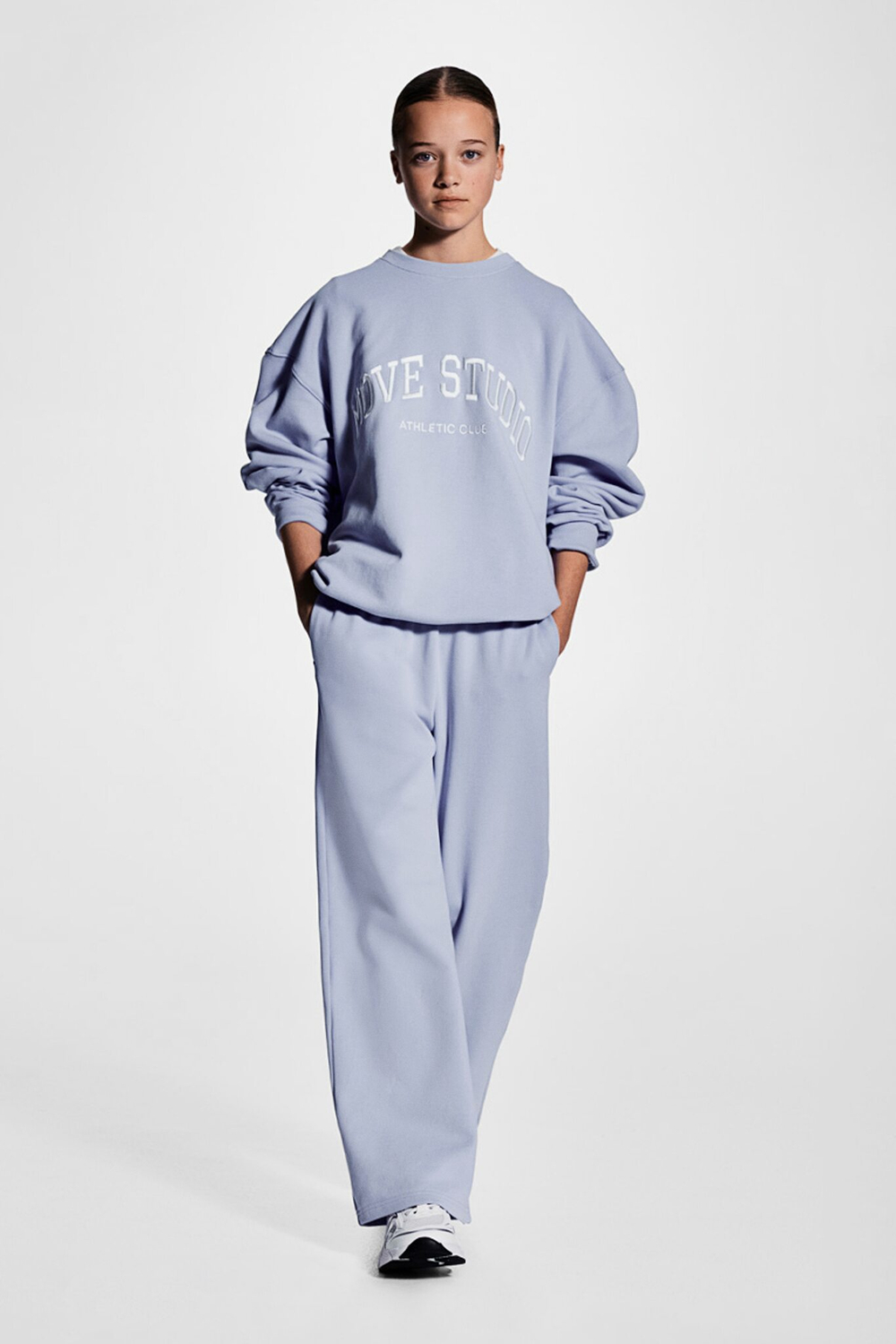 H&M Спортивная толстовка, светло-голубой