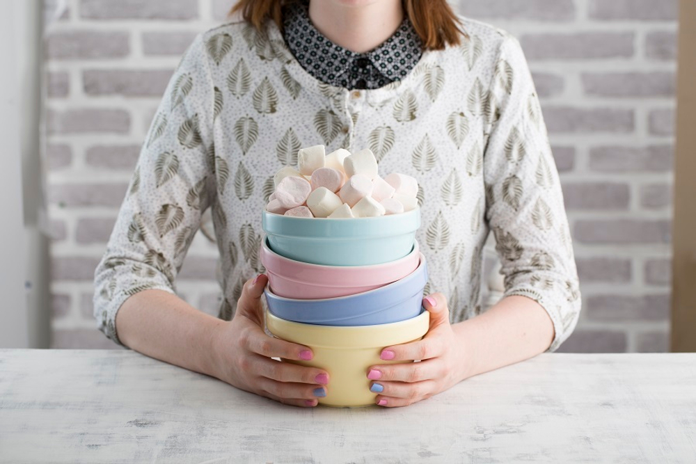 Чаша colour mix, D16 см, 800 мл, светло-голубая