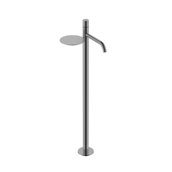 Смеситель STICK напольный для умыв. Gun Metall с ручкой DIAMOND