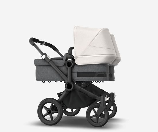 Коляска для двойни 2 в 1 Bugaboo Donkey 5 Twin Misty white/Grey melange/Black